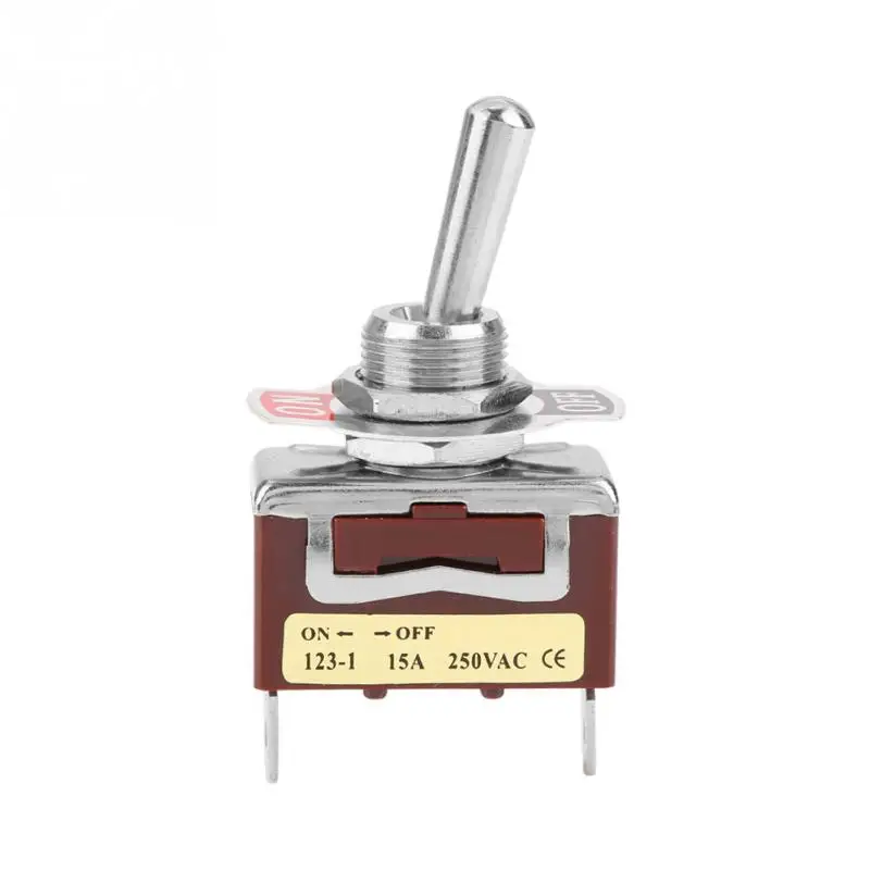 15A 250V On-Off Momentary Toggle Switch Rocker Switch 2 Pin 2 Position 12mm for automobile home appliance industrial control
15A 250V On-Off Momentary Toggle Switch Rocker Switch 2 Pin 2 Position 12mm for automobile home appliance industrial control