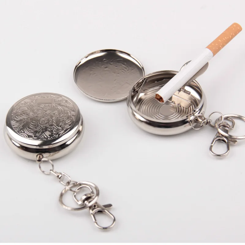 1PC Portable Ashtray With Keychain Metal Round Small Environmentally Friendly Ash Tray Smoking Set
1PC Portable Ashtray With Keychain Metal Round Small Environmentally Friendly Ash Tray Smoking Set