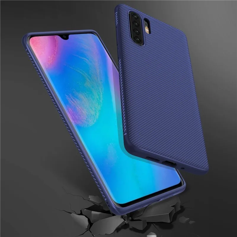 

Lenuo Huawei P30 Pro Case Cover Le-Shen II Shockproof Soft TPU Carbon Fiber Brushed Back Cover Case For Huawei P30 Pro Plus