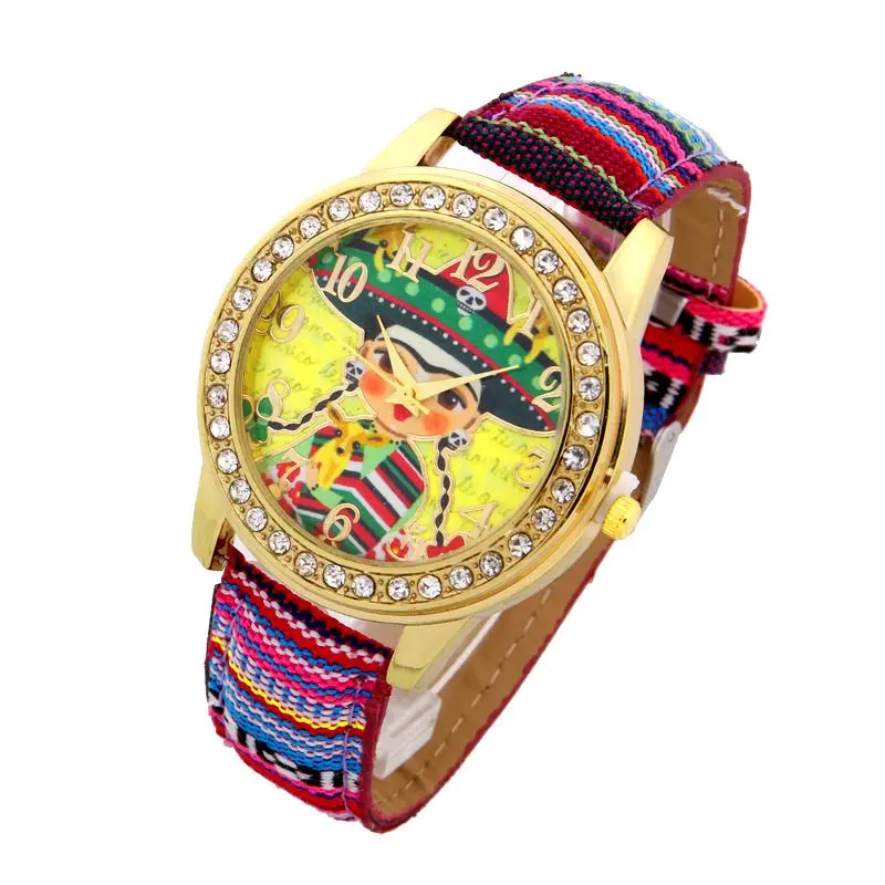 Top Ethnic Watch Women Mexican Mariachi Girl PU Leather woman wristwatch casual accessories Geneva Style school student
Top Ethnic Watch Women Mexican Mariachi Girl PU Leather woman wristwatch casual accessories Geneva Style school student