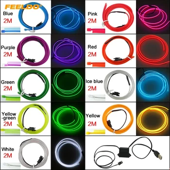 FEELDO 6Pcs 12V USB Power Inverter Car 2M Flexible Moulding EL Neon Glow Lighting Rope Strip With Fin 9-color #MX5769
FEELDO 6Pcs 12V USB Power Inverter Car 2M Flexible Moulding EL Neon Glow Lighting Rope Strip With Fin 9-color #MX5769