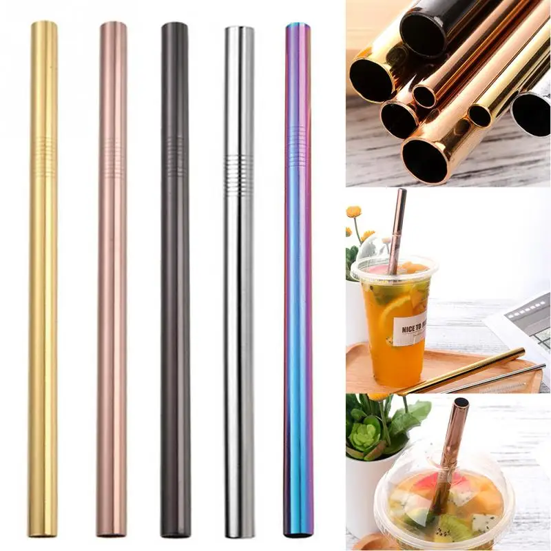 High Quality Long Reusable Stainless Steel Drinking Straws Metal Large Straight Straw 10mm/12mm
High Quality Long Reusable Stainless Steel Drinking Straws Metal Large Straight Straw 10mm/12mm