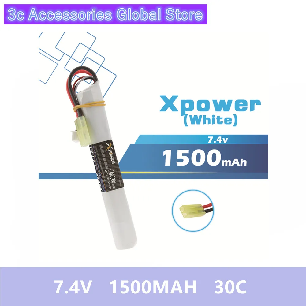 1pc 18650 Power Xpower RC Lipo battery 7.4V 1500MAH 30C AKKU Mini Airsoft toys Gun Battery RC model
1pc 18650 Power Xpower RC Lipo battery 7.4V 1500MAH 30C AKKU Mini Airsoft toys Gun Battery RC model
