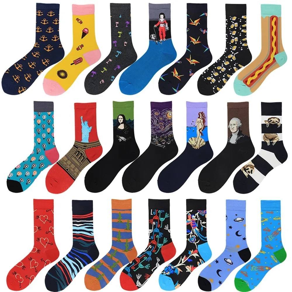 PEONFLY New Retro Oil Painting Art Socks Funny Socks Men Cotton Happy Socks Vintage Koala Balloon Van Gogh Streetwear Socks
PEONFLY New Retro Oil Painting Art Socks Funny Socks Men Cotton Happy Socks Vintage Koala Balloon Van Gogh Streetwear Socks