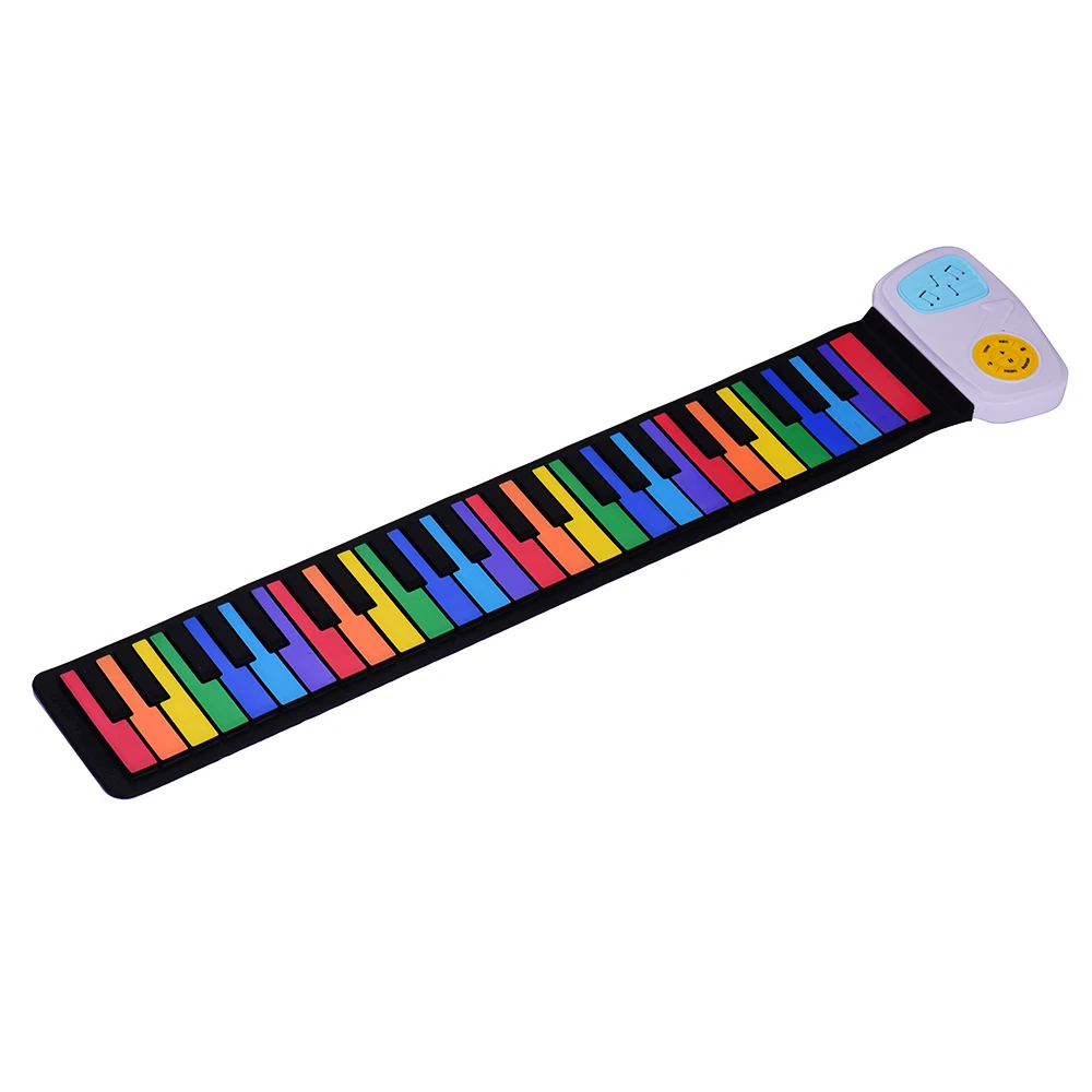 49 Keys Rainbow Roll-Up Piano Electronic Keyboard Colorful Silicon Keys Built-in Speaker Musical Education Toy for Children Kids
49 Keys Rainbow Roll-Up Piano Electronic Keyboard Colorful Silicon Keys Built-in Speaker Musical Education Toy for Children Kids