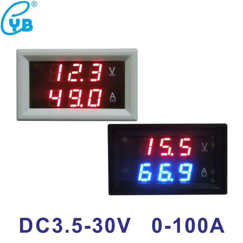 Three Wires DC Voltmeter Ammeter DC0-100A 3.5-30V Voltage Current Dual Meter Amp Volt Panel Meter Ampere Meter Measurement Tool
Three Wires DC Voltmeter Ammeter DC0-100A 3.5-30V Voltage Current Dual Meter Amp Volt Panel Meter Ampere Meter Measurement Tool