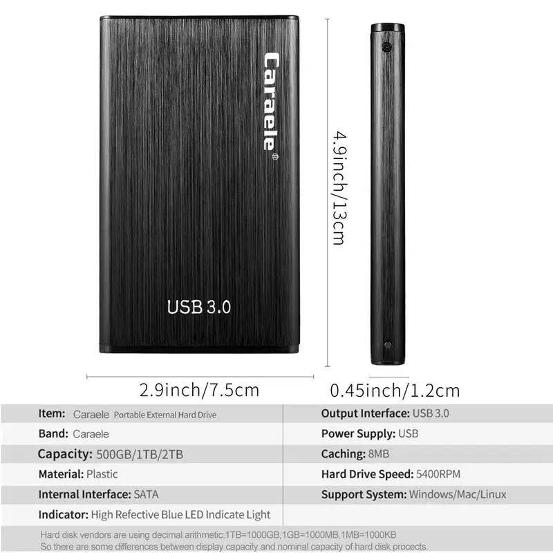 Portable External Hard Drive 2.5" HDD 1TB 2TB Metal Case USB 3.0 Laptop Mobile Hard Drive For Windows Mac Linux
Portable External Hard Drive 2.5" HDD 1TB 2TB Metal Case USB 3.0 Laptop Mobile Hard Drive For Windows Mac Linux