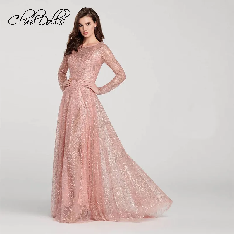 Robe De Soiree Ever See Through New Sexy O-neck Long Sleeve Stright Pink Mesh Long Evening Dresses Elegant 2019 Summer
Robe De Soiree Ever See Through New Sexy O-neck Long Sleeve Stright Pink Mesh Long Evening Dresses Elegant 2019 Summer
