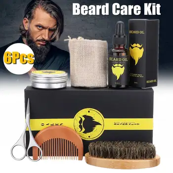 Moisturizing Nourishing 6Pcs Men Moustache Cream Beard Oil Kit Wax Balm Comb Beard Brush Growth Styling Scissor Safe Comfortable
Moisturizing Nourishing 6Pcs Men Moustache Cream Beard Oil Kit Wax Balm Comb Beard Brush Growth Styling Scissor Safe Comfortable