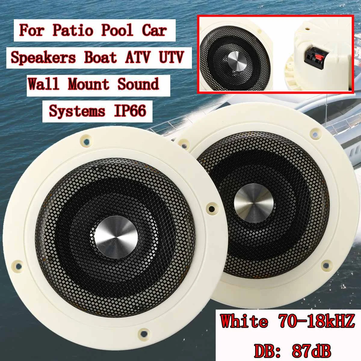 For Boat ATV UTV Pair Black Waterproof Marine Stereo Audio Speakers Wall Mount Ceiling Speakers Indoor Outdoor music player
For Boat ATV UTV Pair Black Waterproof Marine Stereo Audio Speakers Wall Mount Ceiling Speakers Indoor Outdoor music player
