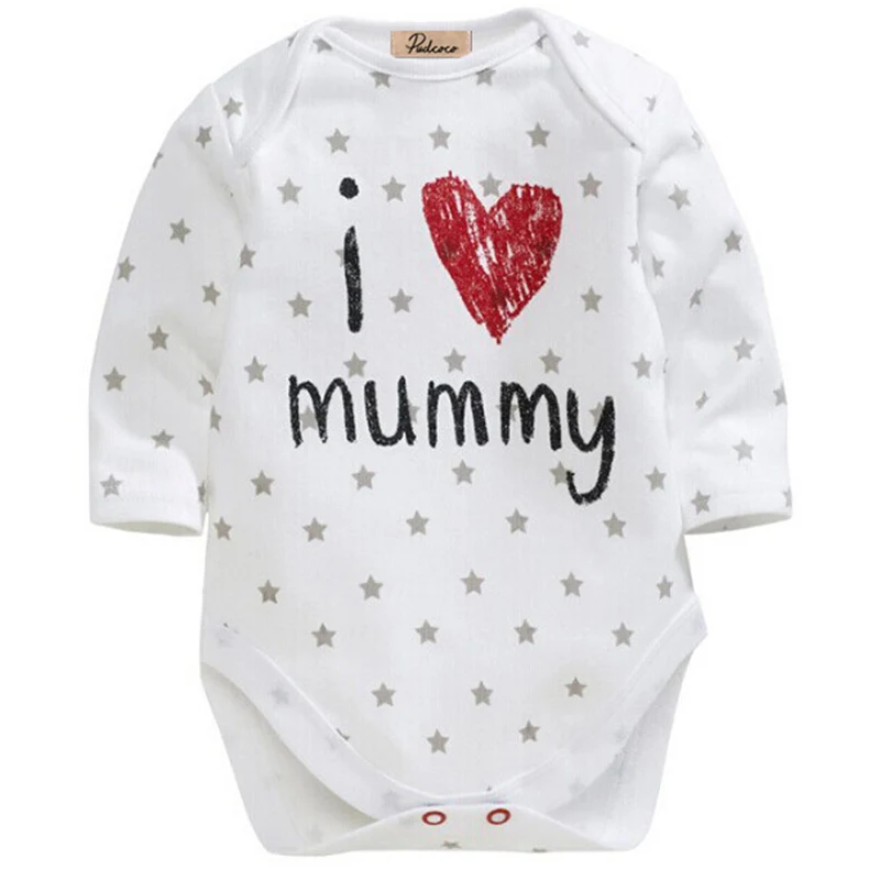 One Piece Newborn Baby Boys Girls Clothes Mummy Daddy Long Sleeve Bodyduits Infant Kids Letters Printed Outfit Clothing 0-1Y
One Piece Newborn Baby Boys Girls Clothes Mummy Daddy Long Sleeve Bodyduits Infant Kids Letters Printed Outfit Clothing 0-1Y