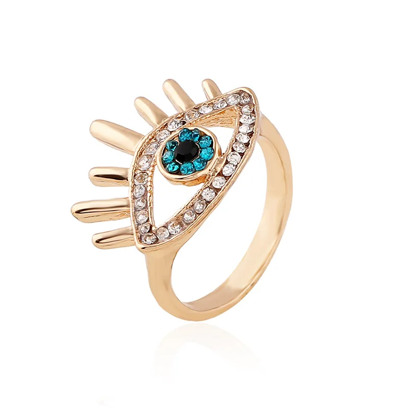 New Gold Color Light blue Rhinestone Eye of Horus Statement Ring for Women Men Fashion Jewelry
New Gold Color Light blue Rhinestone Eye of Horus Statement Ring for Women Men Fashion Jewelry