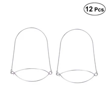 12 шт. Нержавеющая сталь серебро Mason Jar Вешалки провода ручки Вешалки для Пинту Jar Мейсон консервной банки банку для 70 мм Mason(China)