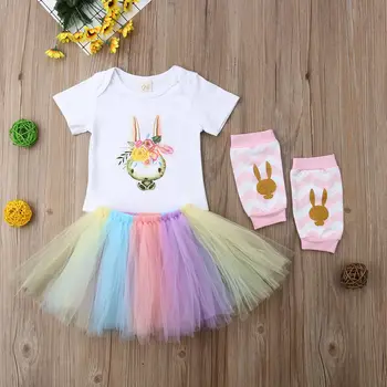 Pudcoco Girl Set0-24M Newborn Baby Girl Easter Bunny Romper + Rainbow Tutu Skirt + Leg Warmers Clothes Outfit
Pudcoco Girl Set0-24M Newborn Baby Girl Easter Bunny Romper + Rainbow Tutu Skirt + Leg Warmers Clothes Outfit