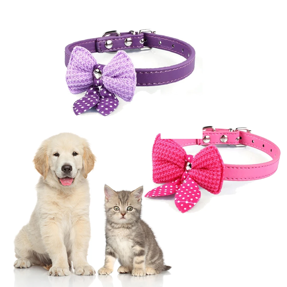 high quality adjustable pet collar knitted bowknot puppy necklace fashion style PU leather bowtie collar rose red
high quality adjustable pet collar knitted bowknot puppy necklace fashion style PU leather bowtie collar rose red