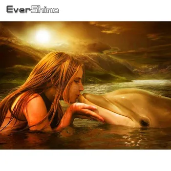 EverShine 5D DIY Diamond Painting Girl Cross Stitch Diamond Embroidery Dolphin Picture Of Rhinestones Diamond Mosaic Wall Decor
EverShine 5D DIY Diamond Painting Girl Cross Stitch Diamond Embroidery Dolphin Picture Of Rhinestones Diamond Mosaic Wall Decor