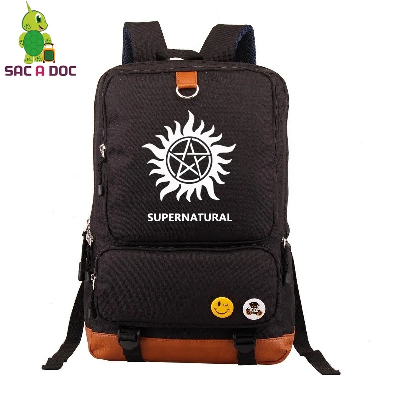 Supernatural Backpack for Teenagers Womens Mens School Bags Sam Dean Castiel Travel Shoulder Bag Canvas Laptop Backpack
Supernatural Backpack for Teenagers Womens Mens School Bags Sam Dean Castiel Travel Shoulder Bag Canvas Laptop Backpack