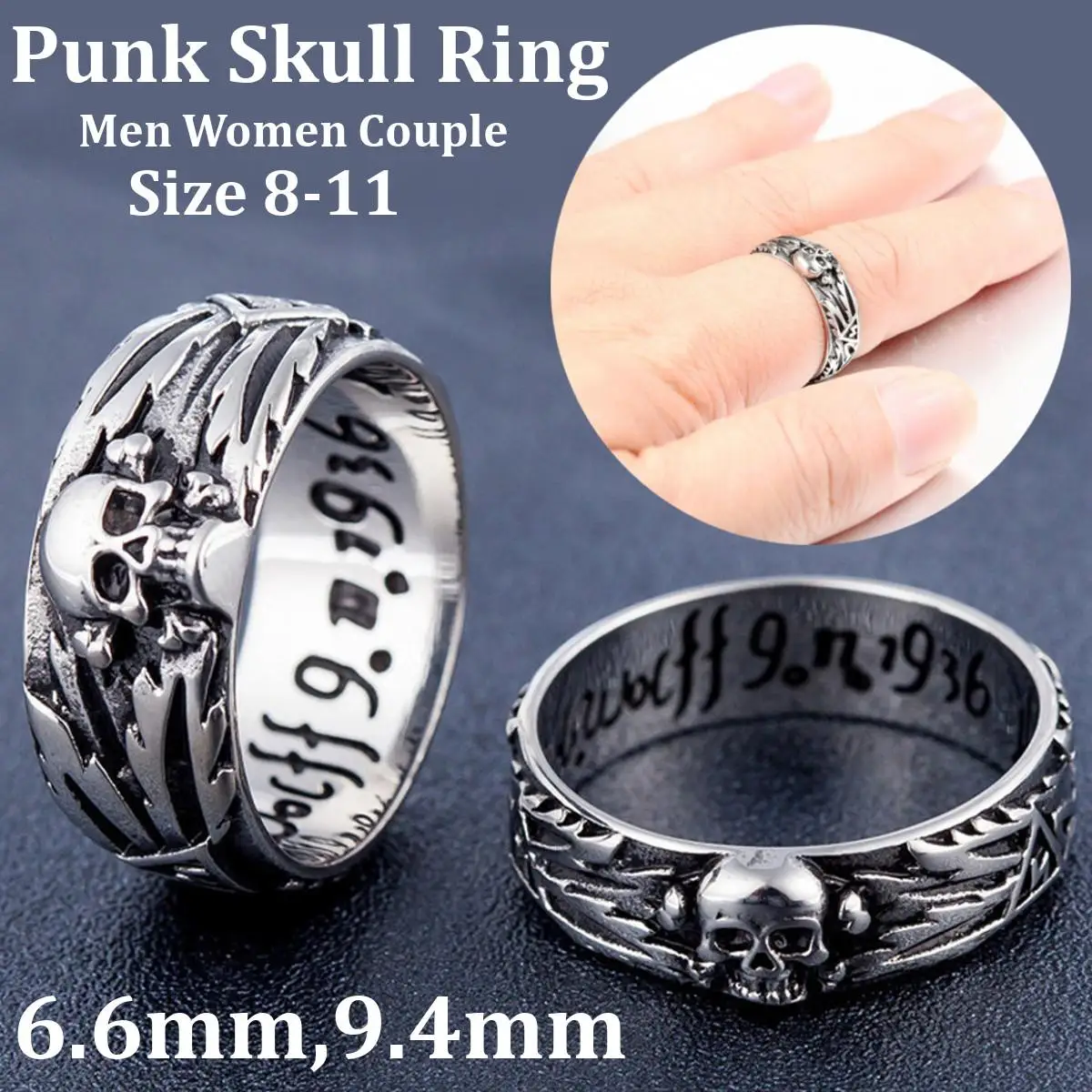 1pcs Titanium Steel Punk Style Biker Skull Finger Ring Skeleton Men Women Couple Party Jewelry Size 8-11 Personalized Gifts
1pcs Titanium Steel Punk Style Biker Skull Finger Ring Skeleton Men Women Couple Party Jewelry Size 8-11 Personalized Gifts