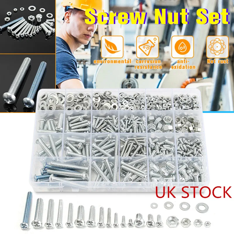 MTGATHER M3/M4/M5/M6 Galvanized Hex Flat Screw Cross Head Bolt Nuts Washers Set Kit Hot Sale Fasteners
MTGATHER M3/M4/M5/M6 Galvanized Hex Flat Screw Cross Head Bolt Nuts Washers Set Kit Hot Sale Fasteners
