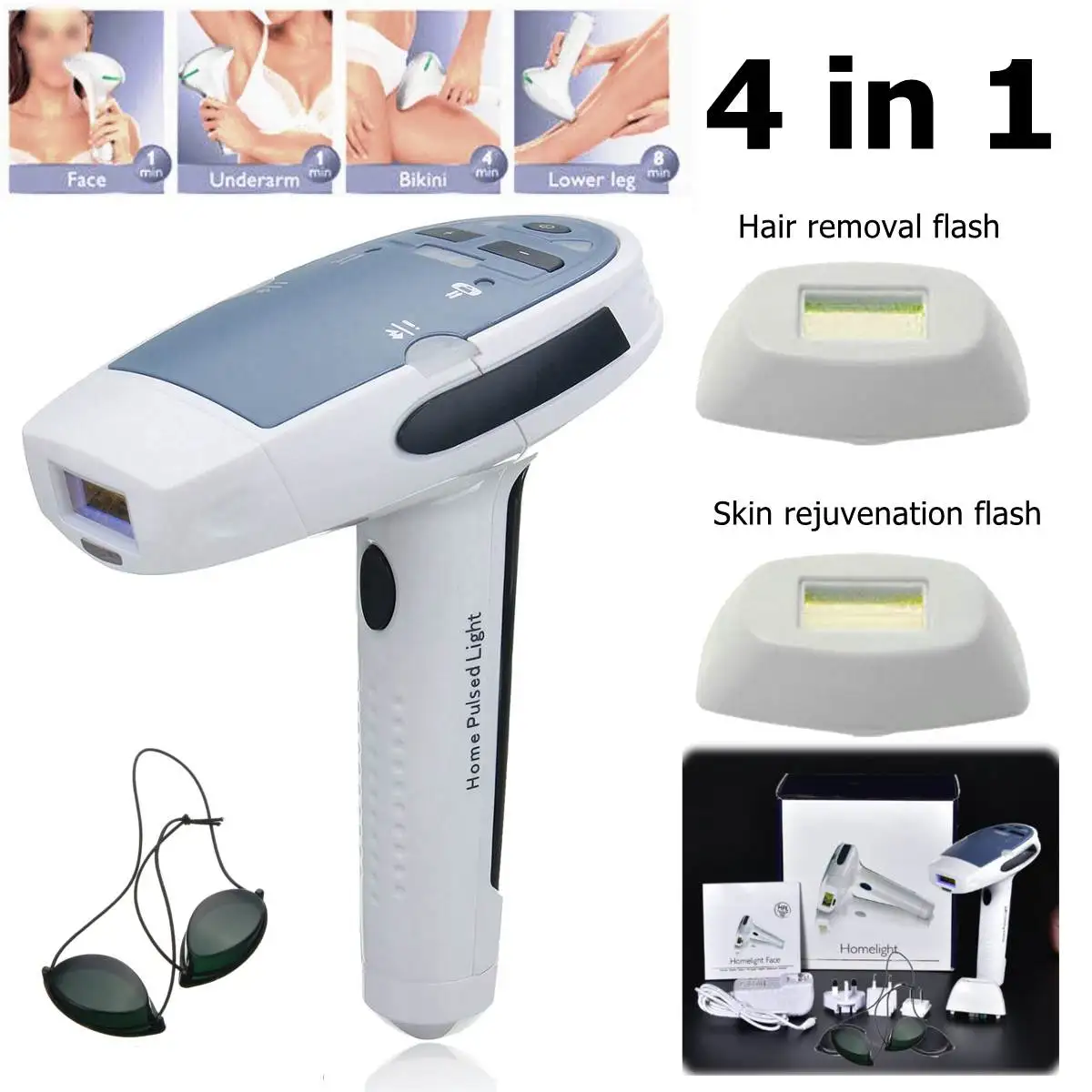 4 in1 Lobemoky 400000 Laser Permanent Hair Removal Machine Body Painless Epilator
4 in1 Lobemoky 400000 Laser Permanent Hair Removal Machine Body Painless Epilator