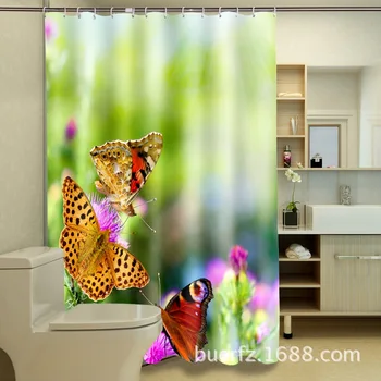 Fantasy 3D butterfly print waterproof polyester thickened shower curtain unique shower curtains for bathroom
Fantasy 3D butterfly print waterproof polyester thickened shower curtain unique shower curtains for bathroom