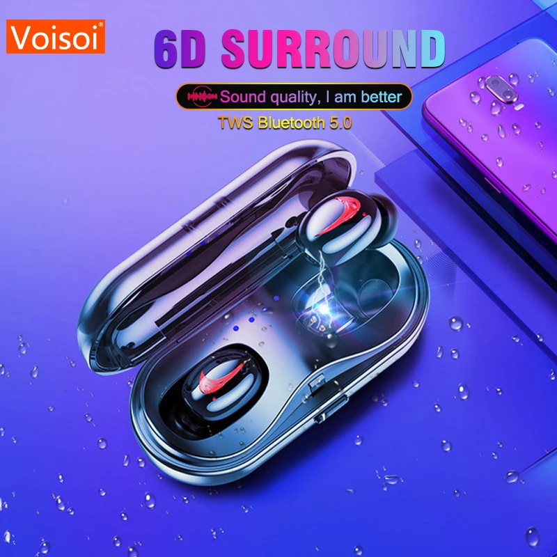 TWS Wireless Bluetooth Earphones 5.0 Hi-Fi Stereo Earbud Headset Sport Bluetooth Earphone with charging box 500 mAh power bank
TWS Wireless Bluetooth Earphones 5.0 Hi-Fi Stereo Earbud Headset Sport Bluetooth Earphone with charging box 500 mAh power bank
