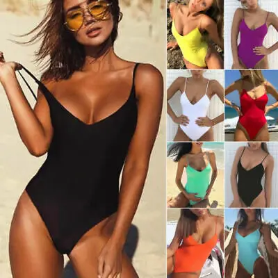 One Piece Women V neck Solid Swimsuit Push Up Bikini High Cut Monokini Swimwear Beachwear Swimming Suit Bathing Suit
One Piece Women V neck Solid Swimsuit Push Up Bikini High Cut Monokini Swimwear Beachwear Swimming Suit Bathing Suit