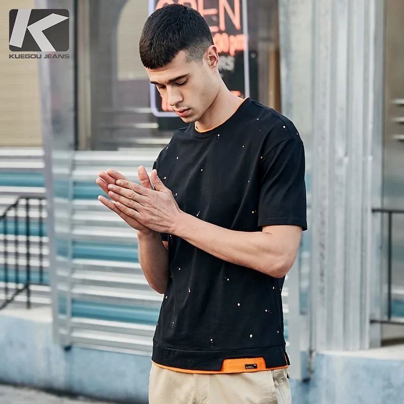 Summer 2019 Men T Shirt 100% Cotton Patchwork Dot Black Color For Man Casual Short Sleeve Slim T-shirt Male Tops Tee Shirt 10202
Summer 2019 Men T Shirt 100% Cotton Patchwork Dot Black Color For Man Casual Short Sleeve Slim T-shirt Male Tops Tee Shirt 10202