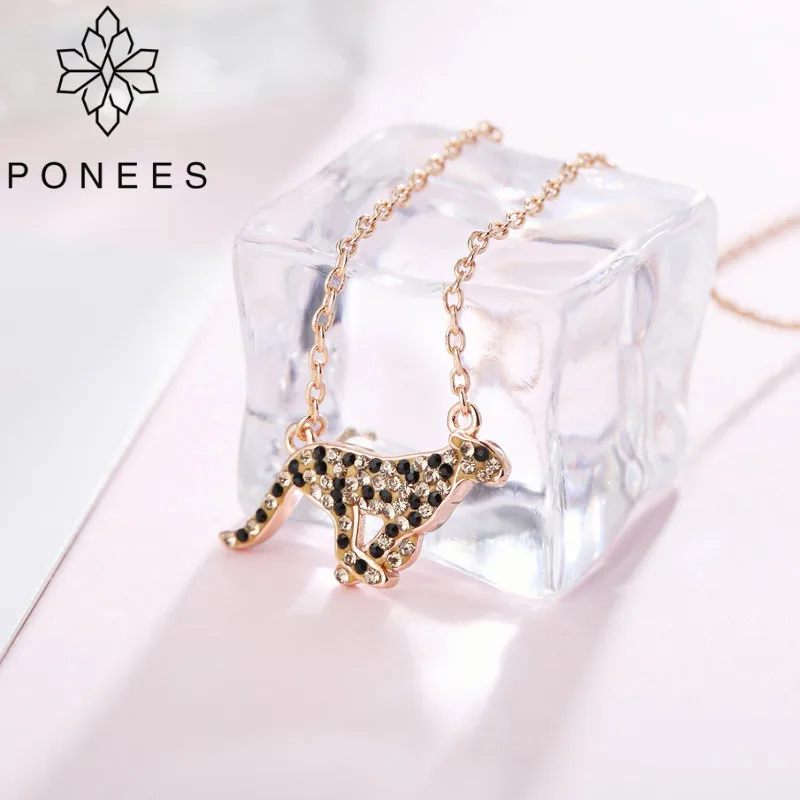PONEES Best Selling Pave Crystal Rhinestone Women Leopard Jewelry Pendant For Ladies Fashion Animal Necklace
PONEES Best Selling Pave Crystal Rhinestone Women Leopard Jewelry Pendant For Ladies Fashion Animal Necklace