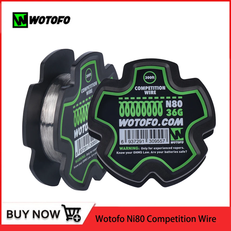 

Original Wotofo RDA RTA DIY Coil Ni80 Competition Wire 300 feet/spool 36GA Heating Coils Wire For Vape Tank Atomizer RDA RTA RDT