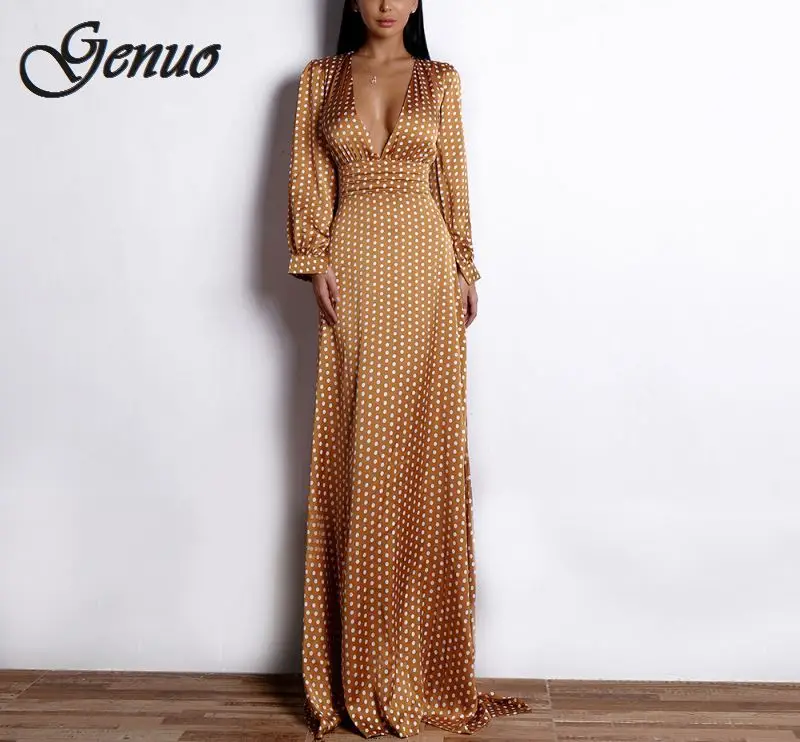 2019 Sexy Spring And Summer Deep-V Small Dot split beach Elegant Floor-Length Dress
2019 Sexy Spring And Summer Deep-V Small Dot split beach Elegant Floor-Length Dress