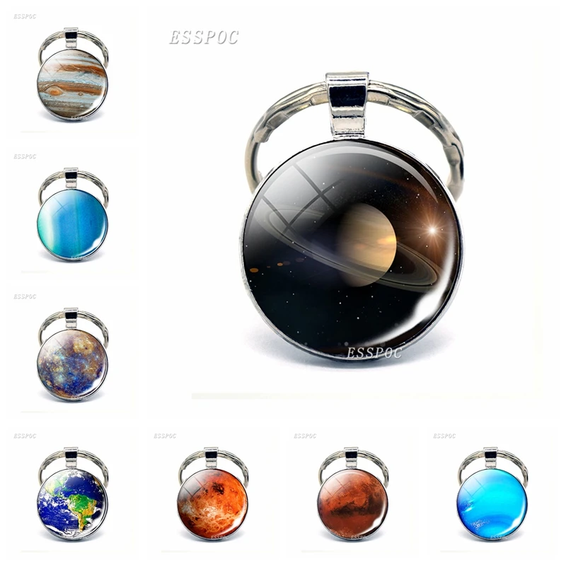 Eight Planets Glass Dome Keychain Sun Moon Glass Cabochon endant Key Rings Women Fashion Gifts
Eight Planets Glass Dome Keychain Sun Moon Glass Cabochon endant Key Rings Women Fashion Gifts