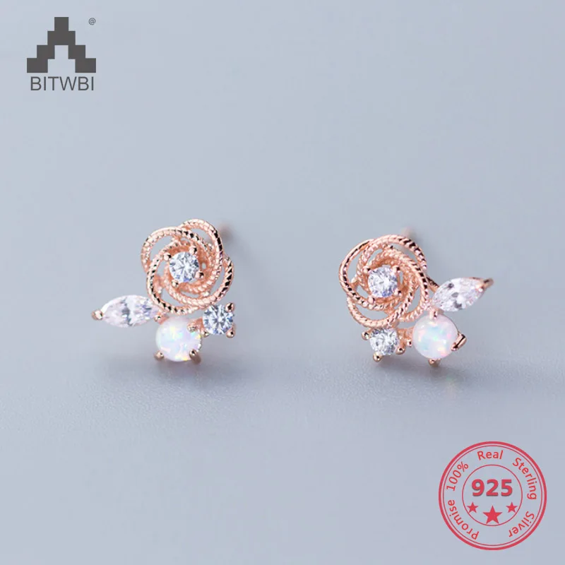 Korea New Style 925 Sterling Silver Simple Fashion Chic Opal Flower Stud Earring Jewelry for Women
Korea New Style 925 Sterling Silver Simple Fashion Chic Opal Flower Stud Earring Jewelry for Women