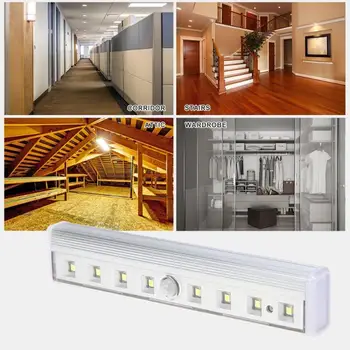 Cordless 8LED Under Cabinet Light Night Light PIR Motion Sensor Lamp Wardrobe Closet Kitchen light 3 meters Sensing distance
Cordless 8LED Under Cabinet Light Night Light PIR Motion Sensor Lamp Wardrobe Closet Kitchen light 3 meters Sensing distance