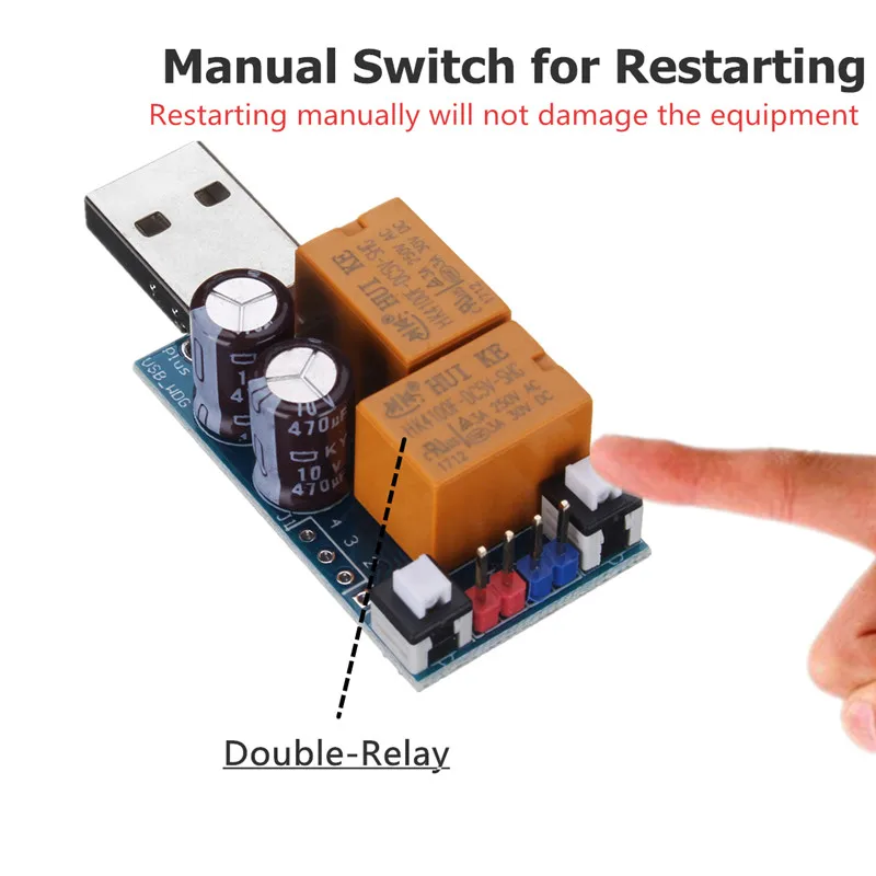 USB Watchdog Card Module Computer Unattended Automatic Restart Blue Screen Watch Dog For PC BTC Miner Mining Game Server
USB Watchdog Card Module Computer Unattended Automatic Restart Blue Screen Watch Dog For PC BTC Miner Mining Game Server