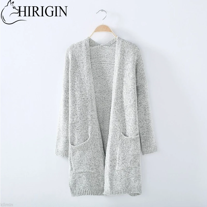 Autumn 2017 Women Loose Long Sleeve Knitted Cardigan Pockets Solid Sweater Outwear Jacket Coat Casual Sweaters
Autumn 2017 Women Loose Long Sleeve Knitted Cardigan Pockets Solid Sweater Outwear Jacket Coat Casual Sweaters