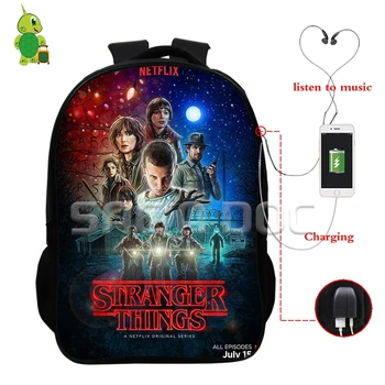 Stranger Things Backpack Multifunction USB Charging Headphone Jack Laptop Bags for Teenage boys girls School Travel Rucksack
Stranger Things Backpack Multifunction USB Charging Headphone Jack Laptop Bags for Teenage boys girls School Travel Rucksack