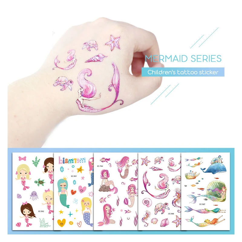 Mermaid Tattoo Colorful Cartoon Mermaid Tattoo Stickers Art Cartoon Temporary Tattoo Kids Hands Children Flash Tatoo Gifts
Mermaid Tattoo Colorful Cartoon Mermaid Tattoo Stickers Art Cartoon Temporary Tattoo Kids Hands Children Flash Tatoo Gifts