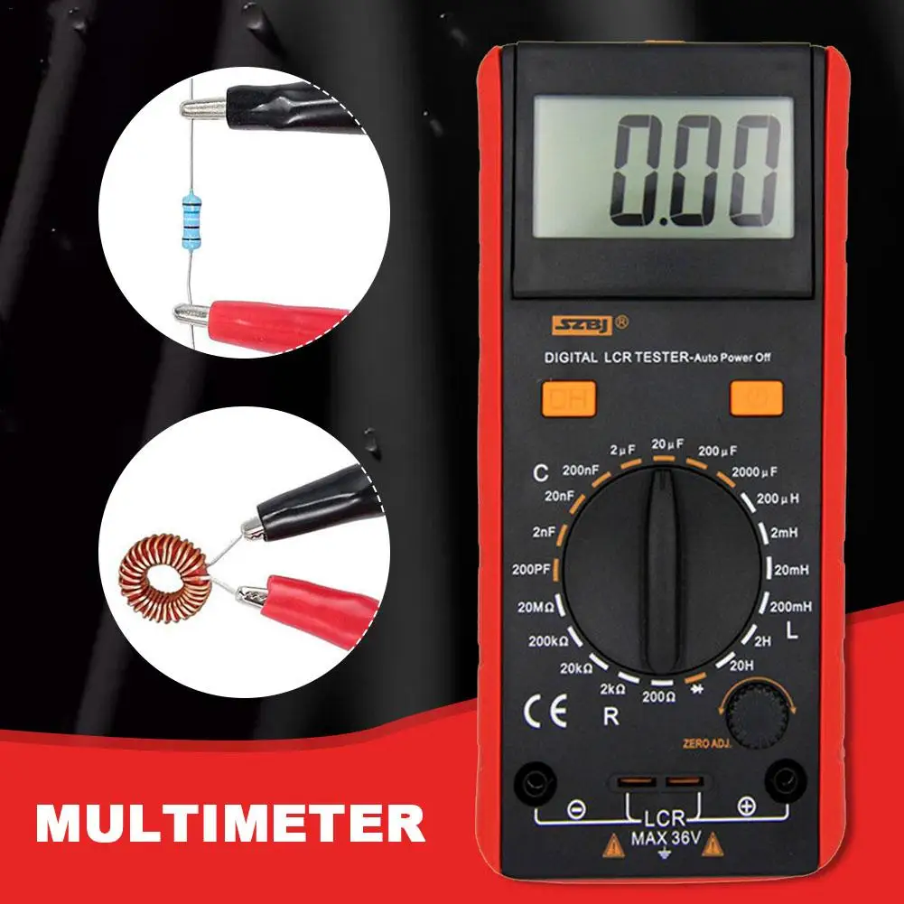 Multimeter Digital LCD Meter Inductance Capacitance Resistance Tester Multimeter Crocodile Clip Measuring Tool With Bag
Multimeter Digital LCD Meter Inductance Capacitance Resistance Tester Multimeter Crocodile Clip Measuring Tool With Bag