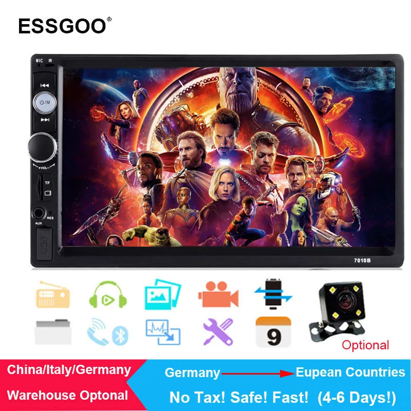 7" Mp5 Player Car Radio 2 DIN Bluetooth Hands-Free Multimidia Autoradio Audio Stereo Microphone Tf Usb Aux Fm MIRROR LINK In Das
7" Mp5 Player Car Radio 2 DIN Bluetooth Hands-Free Multimidia Autoradio Audio Stereo Microphone Tf Usb Aux Fm MIRROR LINK In Das