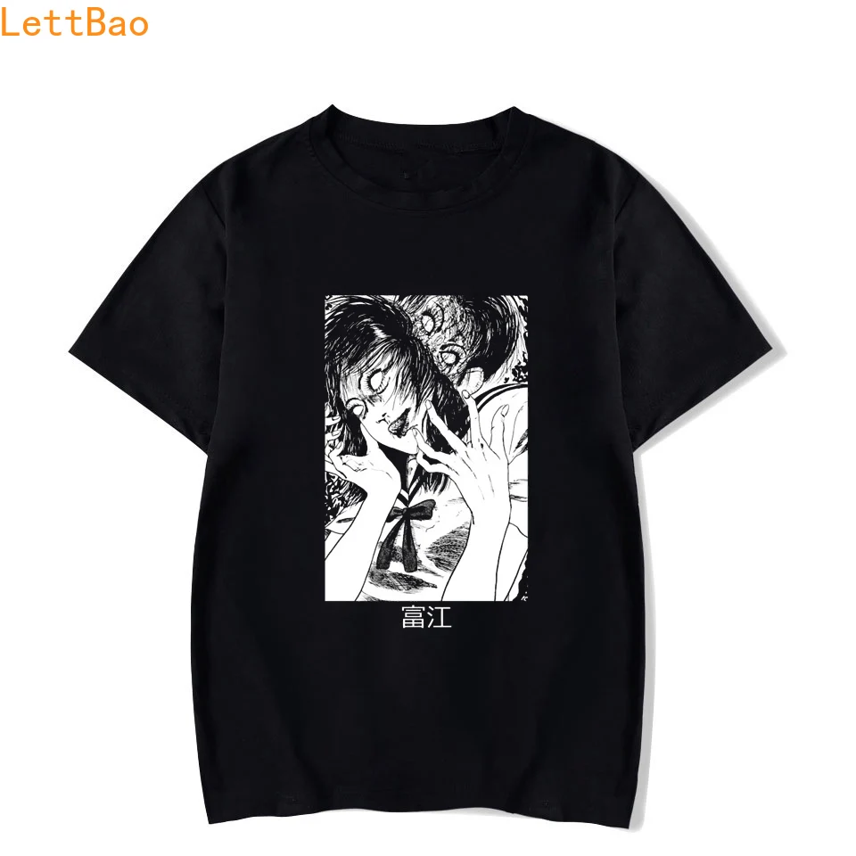 Uzumaki Junji Ito T Shirt men fashion Horror Manga T-Shirt cotton Short Sleeve funny T Shirts Black Funky plus Size Tshirt homme
Uzumaki Junji Ito T Shirt men fashion Horror Manga T-Shirt cotton Short Sleeve funny T Shirts Black Funky plus Size Tshirt homme