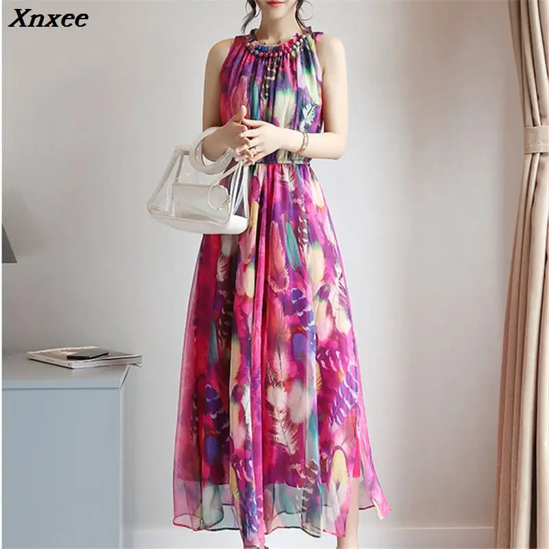 2019 Summer Sexy Women Maxi Boho Dress Halter Neck Floral Print Sleeveless Dress Holiday Long Beach Dress Vestidos Party Dresses
2019 Summer Sexy Women Maxi Boho Dress Halter Neck Floral Print Sleeveless Dress Holiday Long Beach Dress Vestidos Party Dresses