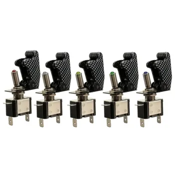 5pcs 5 color 12V 20A Auto Car Vichel Led Illuminated Toggle Switch ON OFF With Safety Cover Guard Red Blue Green Yellow White
5pcs 5 color 12V 20A Auto Car Vichel Led Illuminated Toggle Switch ON OFF With Safety Cover Guard Red Blue Green Yellow White