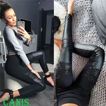 2019 solid lace high waist sexy Fashion Womens Lace Faux Leather Skinny Stud Nightclub Long Legging Pants
2019 solid lace high waist sexy Fashion Womens Lace Faux Leather Skinny Stud Nightclub Long Legging Pants