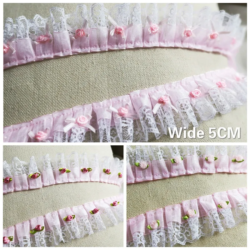 5CM Wide Luxury Pleated Guipure Lace Fabirc 3D Flowers Chiffon Lace Applique Ruffle Trim For Collar Dress Dolls Skirt DIY Sewing
5CM Wide Luxury Pleated Guipure Lace Fabirc 3D Flowers Chiffon Lace Applique Ruffle Trim For Collar Dress Dolls Skirt DIY Sewing