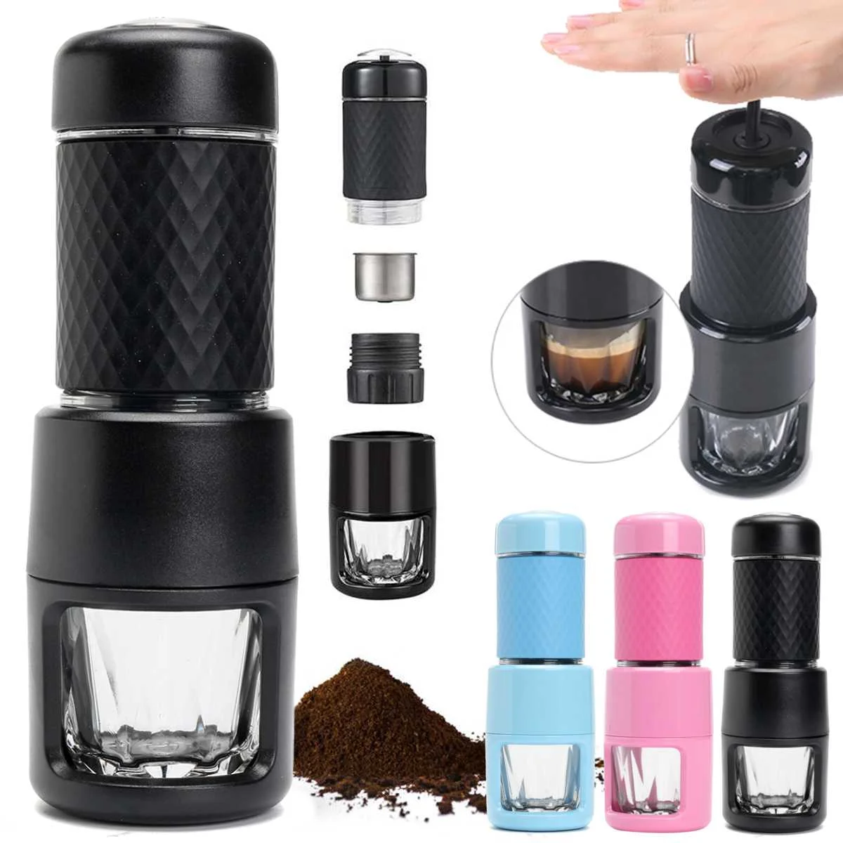Portable Handheld Coffee Maker Italian Concentrate Coffee Machine Manual Capsule/Coffee Powder Home Outdoor Travel Coffee Pot
Portable Handheld Coffee Maker Italian Concentrate Coffee Machine Manual Capsule/Coffee Powder Home Outdoor Travel Coffee Pot