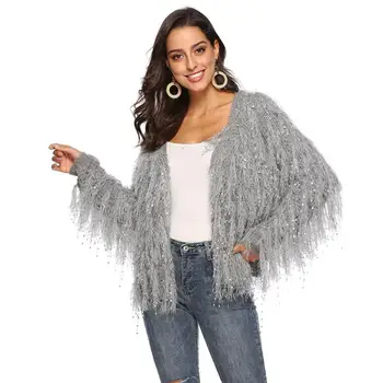 Casual Women Long Sleeve Loose Tassel Coat Elegant Ladies V Neck Cardigan Knitted Sweater Autumn Winter Outwear
Casual Women Long Sleeve Loose Tassel Coat Elegant Ladies V Neck Cardigan Knitted Sweater Autumn Winter Outwear