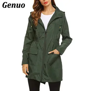 Genuo Women Casual Trench Coats Solid Color Long Sleeved Pockets Zipper Hooded Trench Overcoat Women Windvreaker Waterproof Coat
Genuo Women Casual Trench Coats Solid Color Long Sleeved Pockets Zipper Hooded Trench Overcoat Women Windvreaker Waterproof Coat