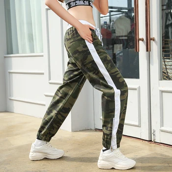 High-waist stitching camouflage pants women loose denim feet pants sports beam feet Europe America hip-hop pants
High-waist stitching camouflage pants women loose denim feet pants sports beam feet Europe America hip-hop pants