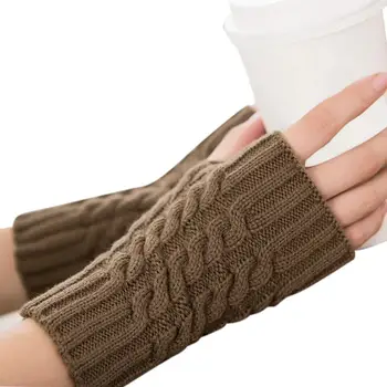 MISSKY Women Gloves Solid Color Warm Woolen Mittens Fashionable Twist Knitted Long Half Finger Mittens
MISSKY Women Gloves Solid Color Warm Woolen Mittens Fashionable Twist Knitted Long Half Finger Mittens